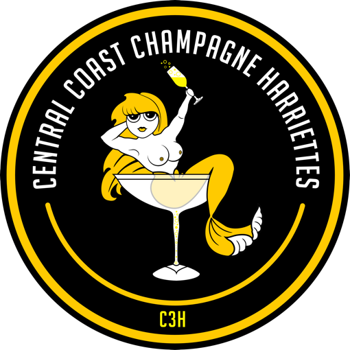 Central coast champagne HARRIETTES Central coast champagne HARRIETTES Logo design for DTF printing