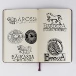 Logo Design for 'Barossa Horse Riding' sketchbook mockup