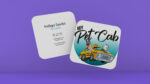 Creative Dog Logo Design - My Pet Cab business card mockup