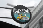 Creative Dog Logo Design My Pet Cab shop signage mockup