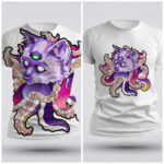 Tentakitty design tee mockup