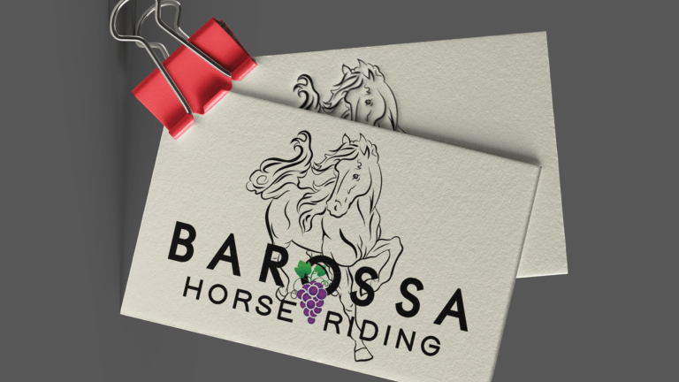 barossa horse riding logo mockup
