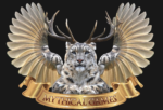 Custom mythical creature logo designed by Janelle Hickson for Mythical Games