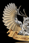Custom mythical creature logo designed by Janelle Hickson for Mythical Games
