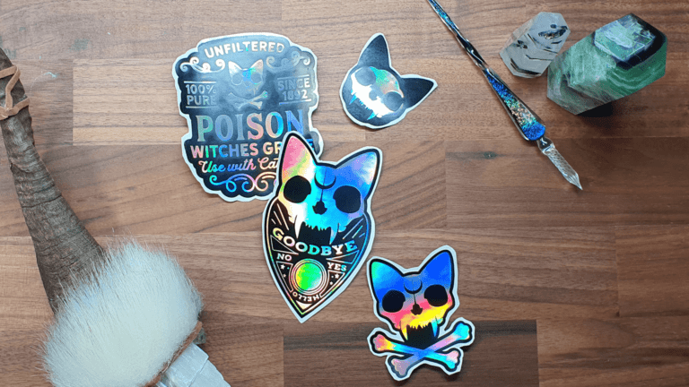 Custom holographic vinyl decals pt1 Layered holo vinyl decal_dark magik