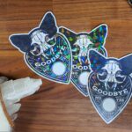 Custom holographic vinyl decals pt 2 -Planchette Dark Magic vinyl sticker with shattered holo layer