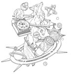 Character Design in Procreate - The Fox Astronomer - Line Art