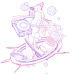 Character Design in Procreate - The Fox Astronomer - sketch