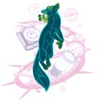 Character Design in Procreate - The Fox Astronomer - Solid fill flow