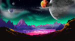 Space vector background Illustration V3