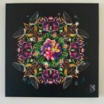 Art Nouveau floral mandala design