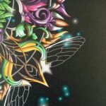 Art Nouveau floral mandala design