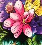 Art Nouveau floral mandala design