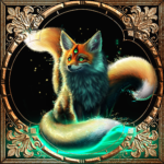 Mystical three-eyed fox artwork by Australian illustrator Janelle Hickson