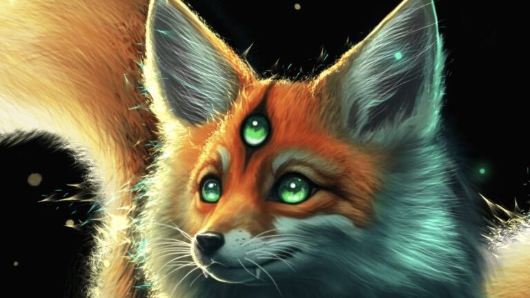 The Fae Fox closeup_by_elysianelement
