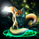 Mystical three-eyed fox artwork by Australian illustrator Janelle Hickson