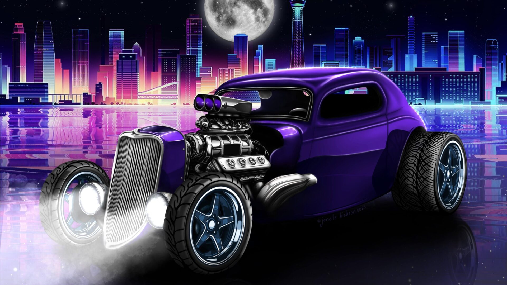 Final Hot Rod Art "Purple Reign"